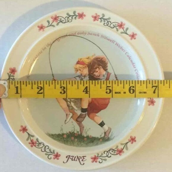 Newell Pottery Co Sarah Weber Calendar Numbered Collector Plate JUNE‎ 1984 Sepco - Picture 11 of 12